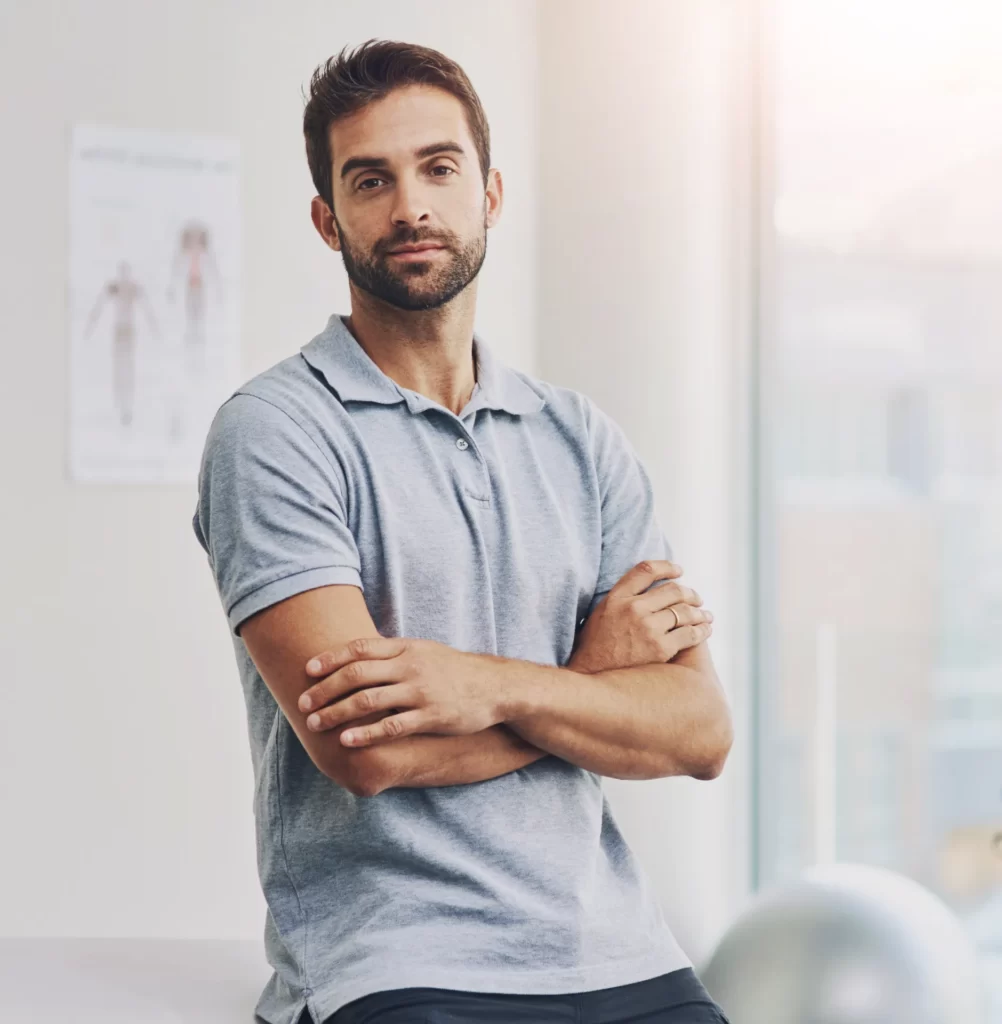 confident healthcare professional in a clinical se utc